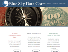 Tablet Screenshot of blueskydata.com